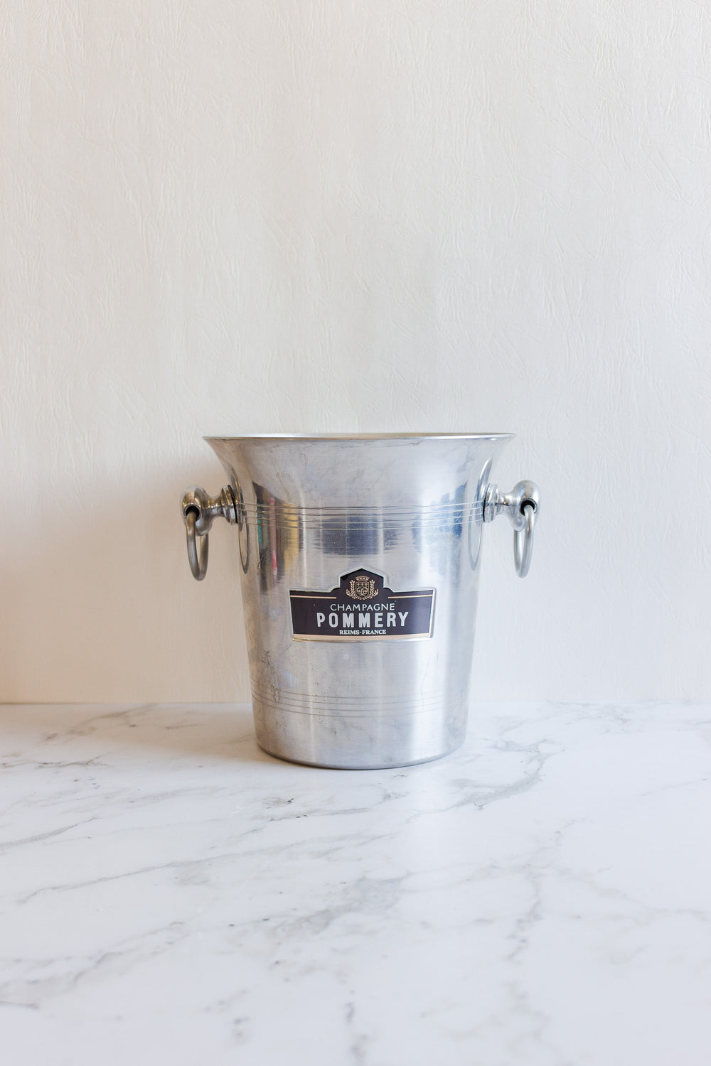vintage french aluminum "pommery" champagne bucket