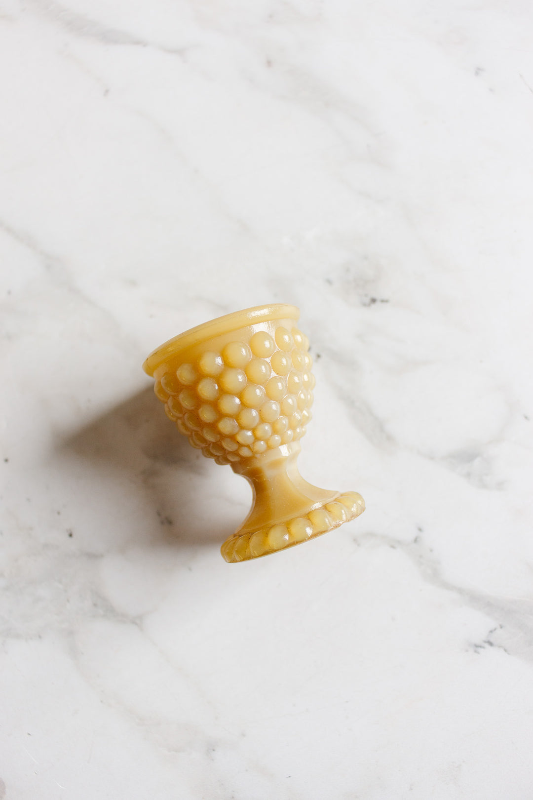 vintage hobnail mikglass egg cup