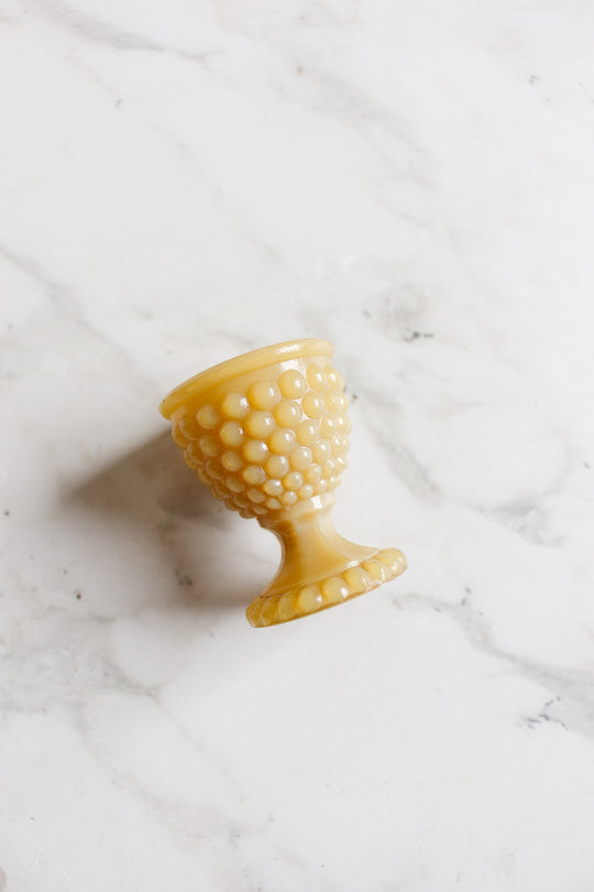 vintage hobnail mikglass egg cup