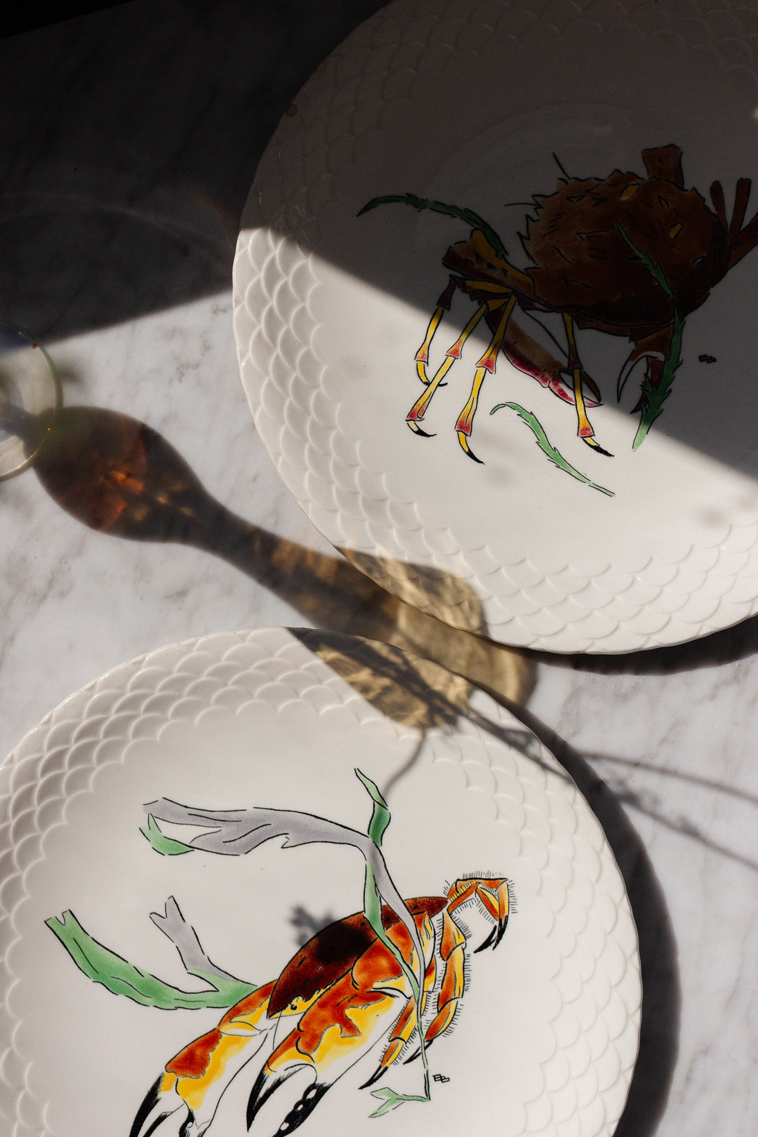 french gien "grands crustacés" plates