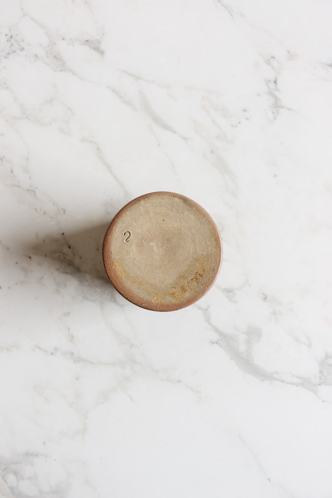 vintage french handmade lidded stoneware jar