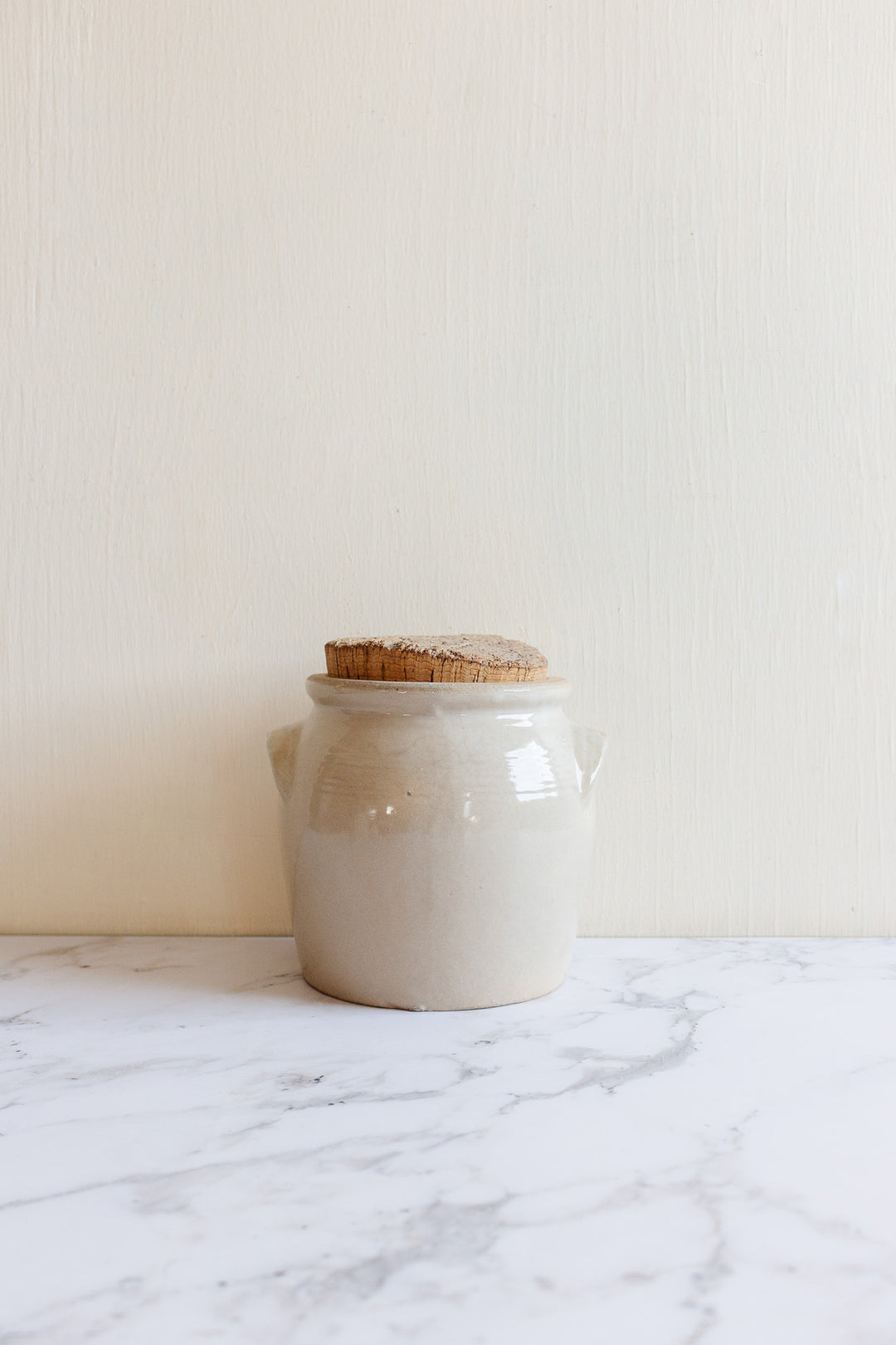 Antique french stoneware confit pot