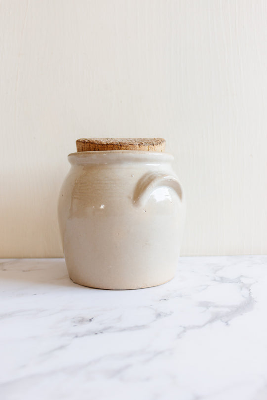 Antique french stoneware confit pot