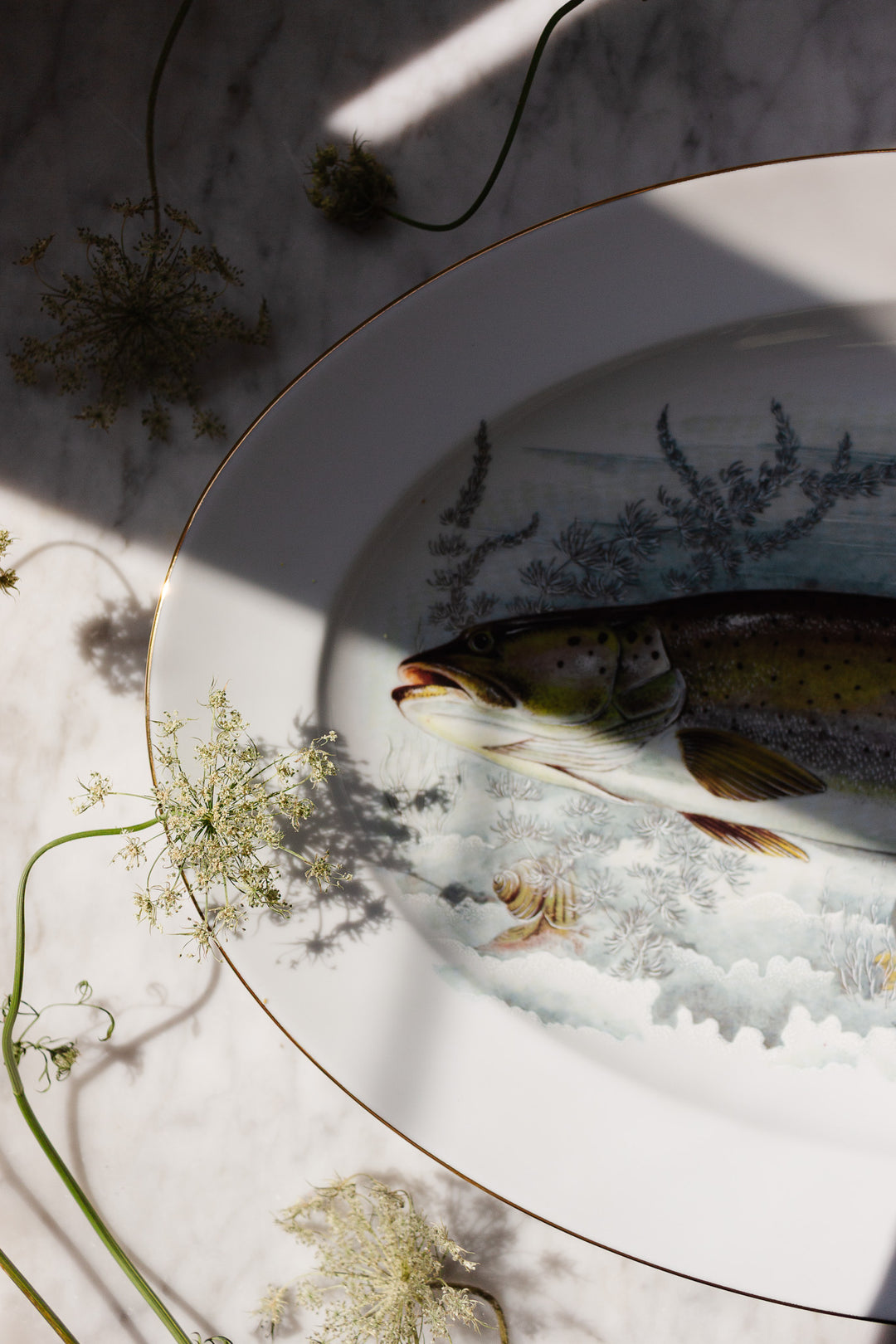 midcentury french porcelaine de limoges fish platter