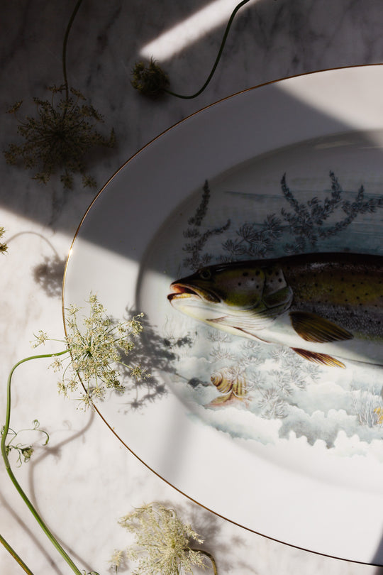midcentury french porcelaine de limoges fish platter