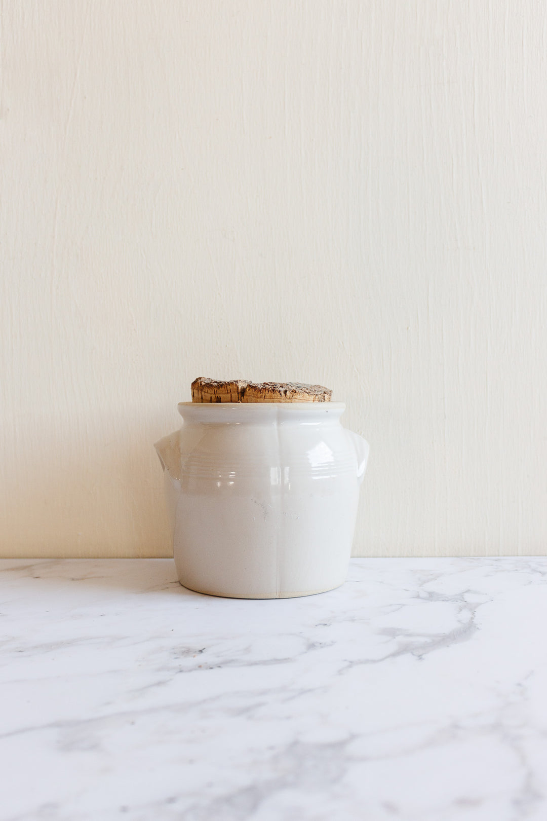Antique french stoneware confit pot
