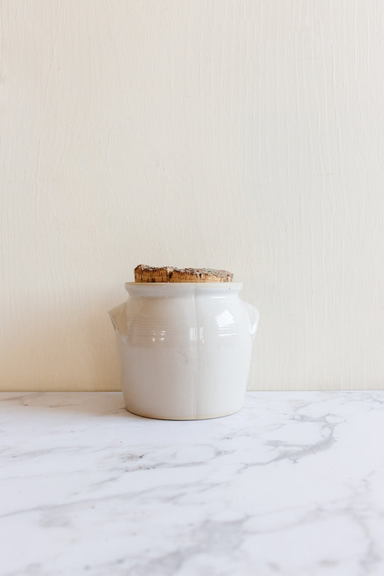 Antique french stoneware confit pot