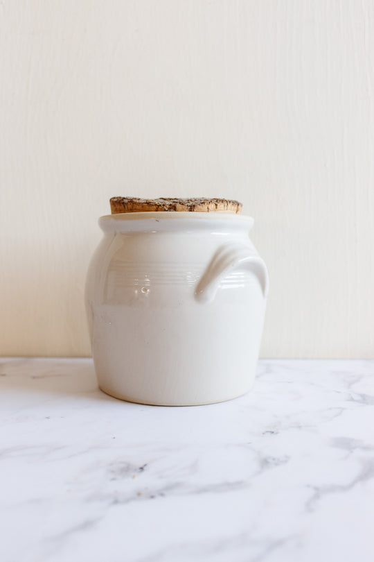 Antique french stoneware confit pot