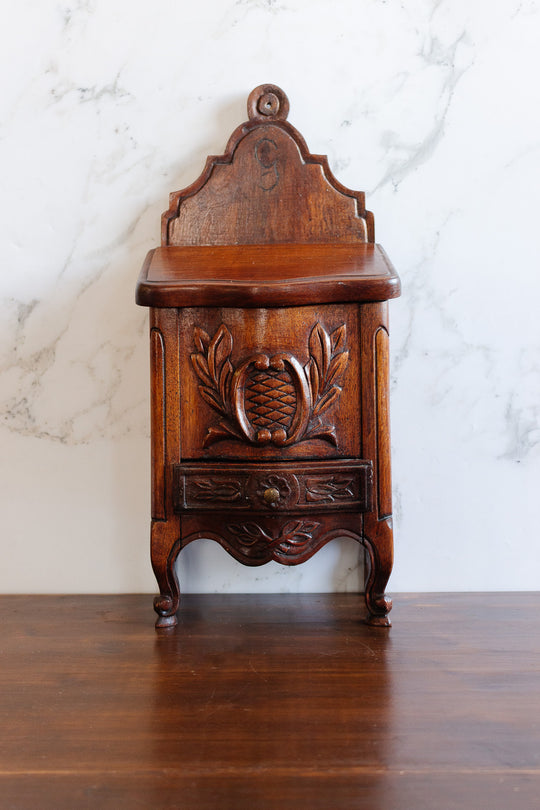 rare 1890s french louis xv style walnut salt box