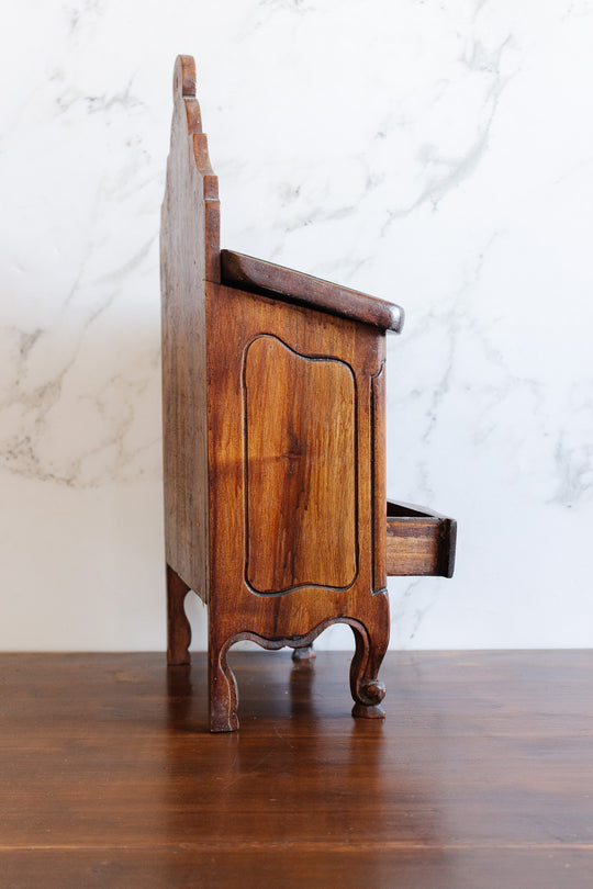 rare 1890s french louis xv style walnut salt box