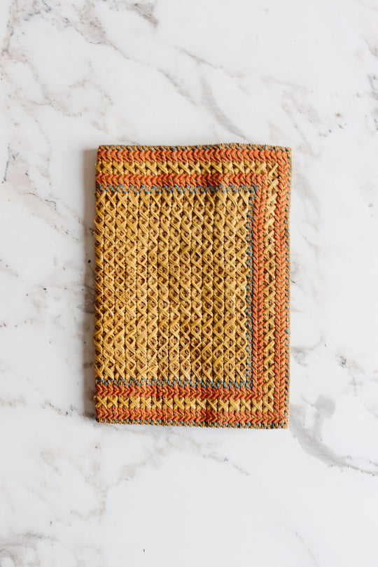 midcentury French woven book jacket