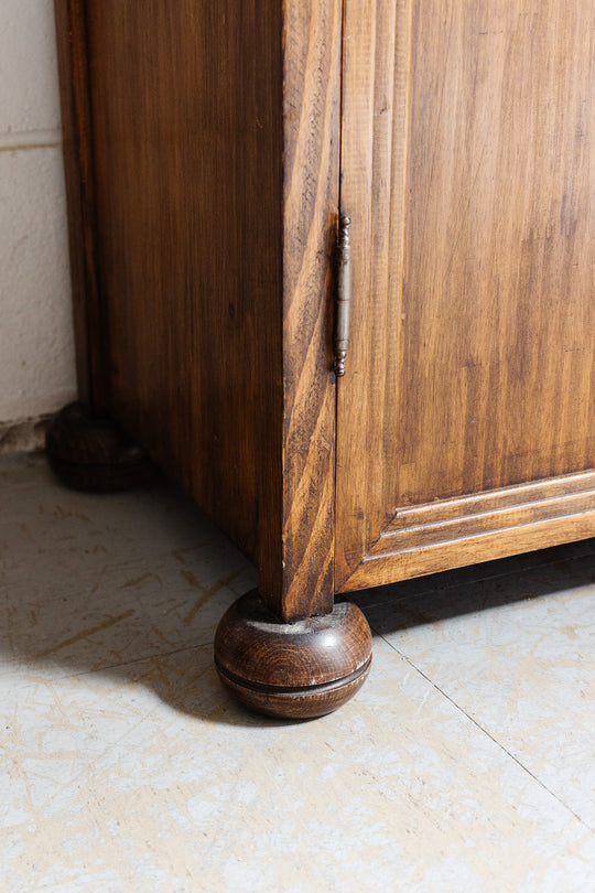 vintage french cabinet with bun feet