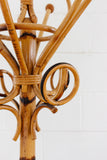 midcentury french bamboo coat rack in the style of Franco Albini