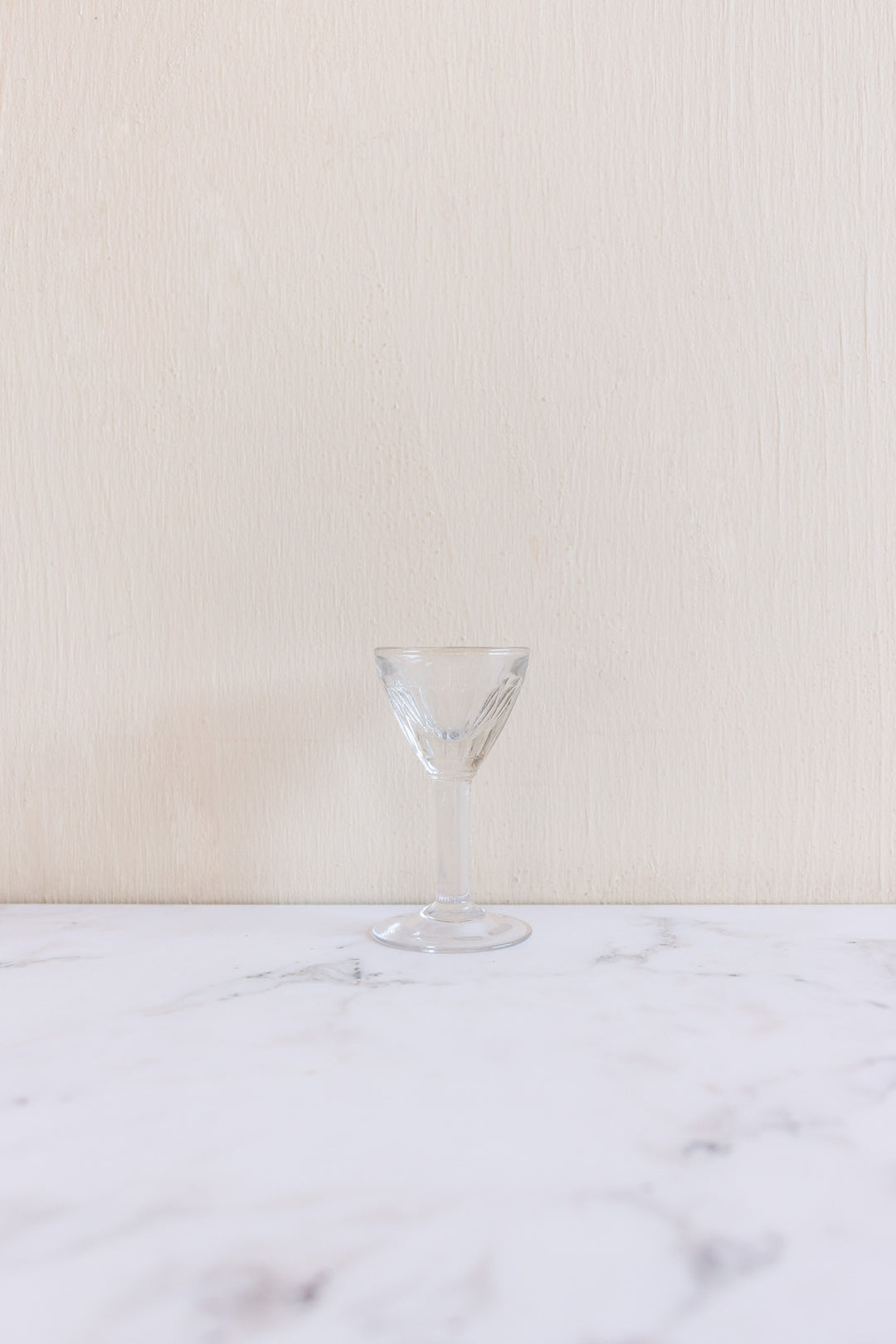antique french hand blown cordial glasses, set of 13