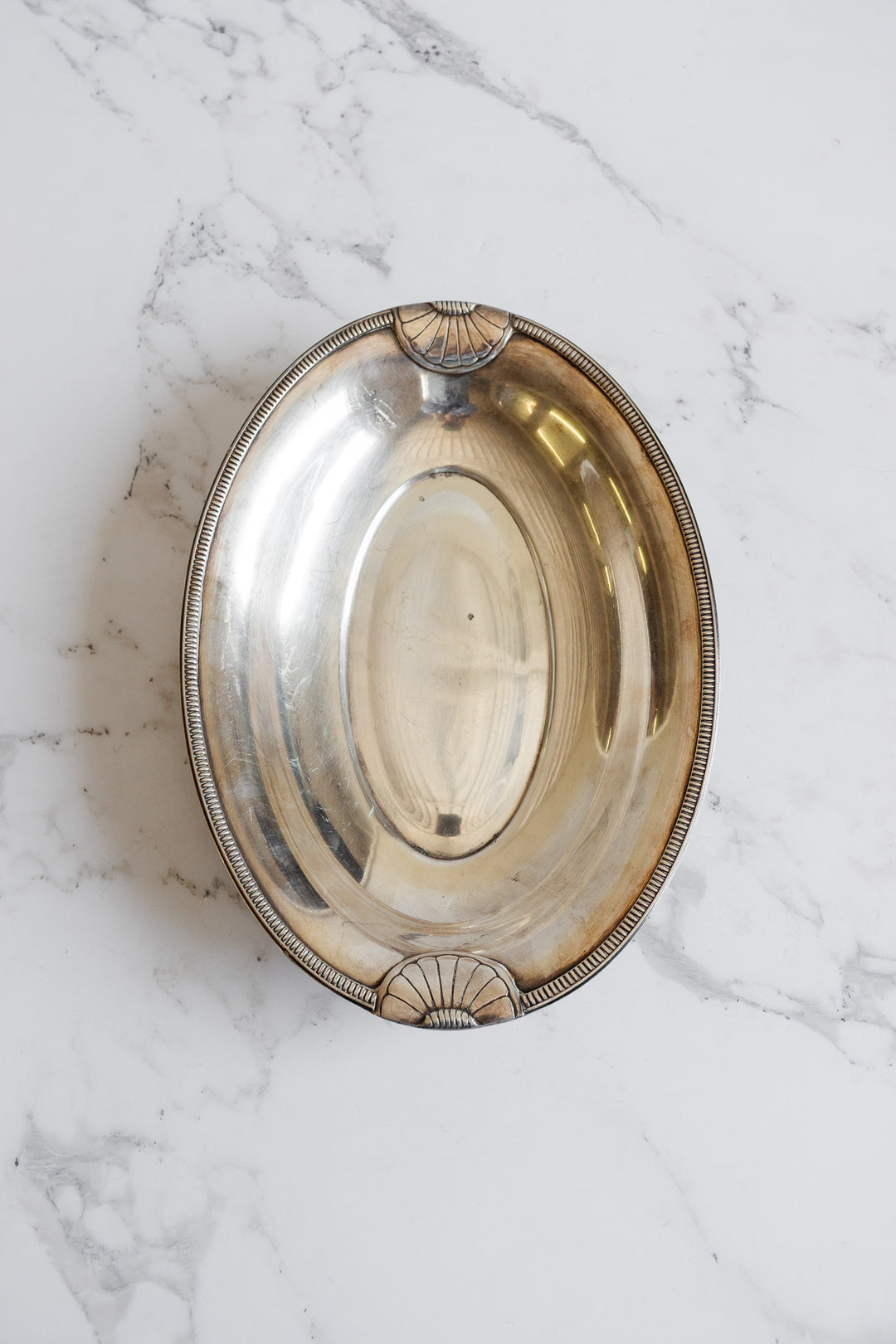 antique french art deco silver plate serving tray