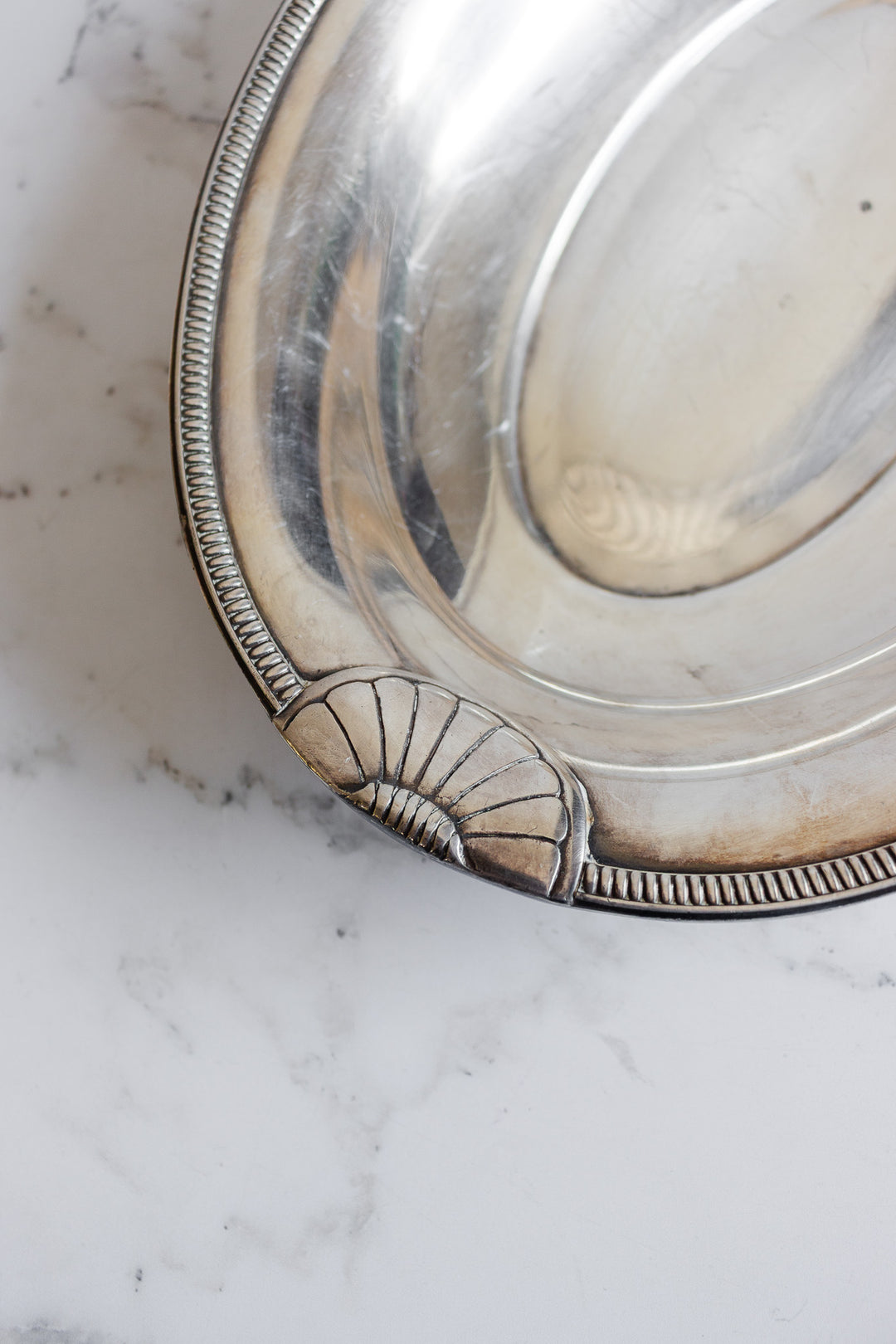 antique french art deco silver plate serving tray