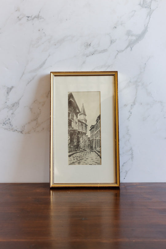la maison à tourelle pair of antique prints