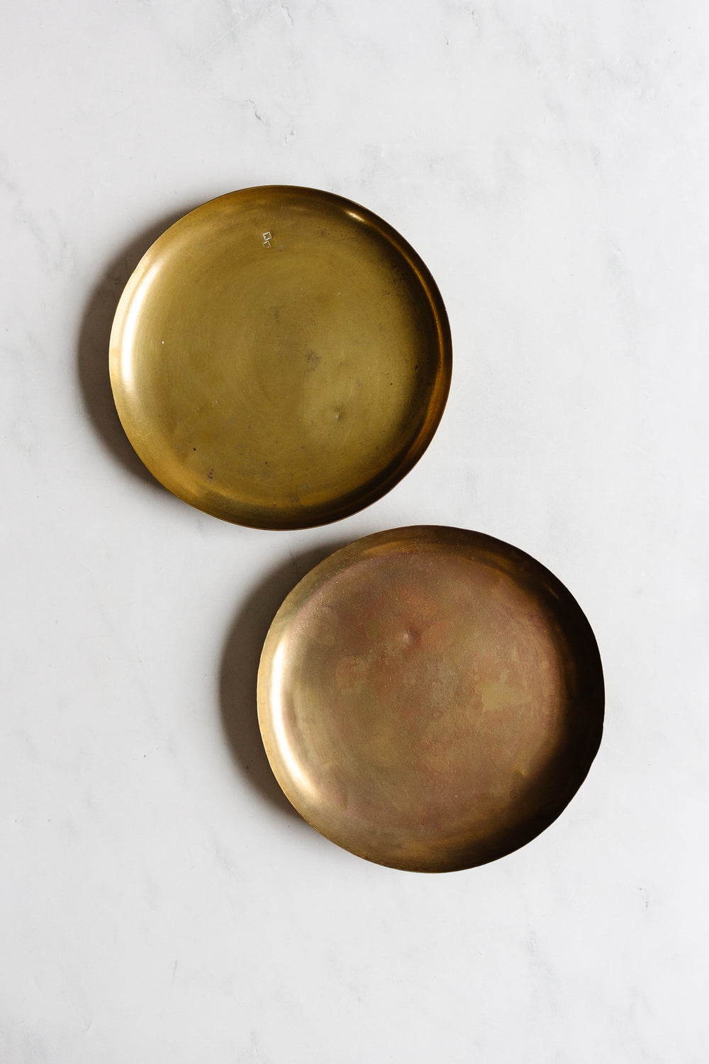 turn of the century French brass scale tray