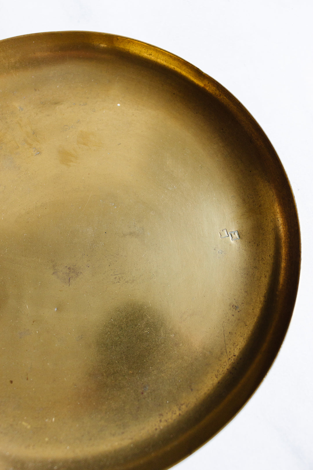 turn of the century French brass scale tray