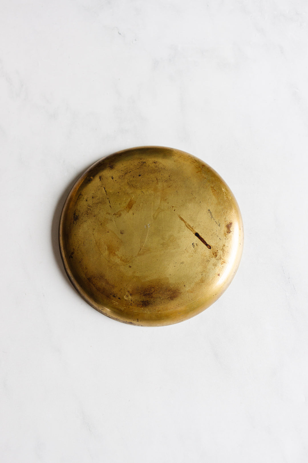 turn of the century French brass scale tray