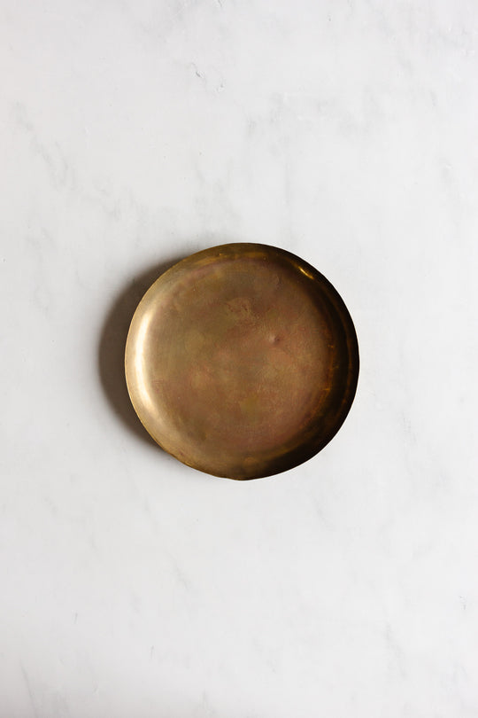 turn of the century French brass scale tray