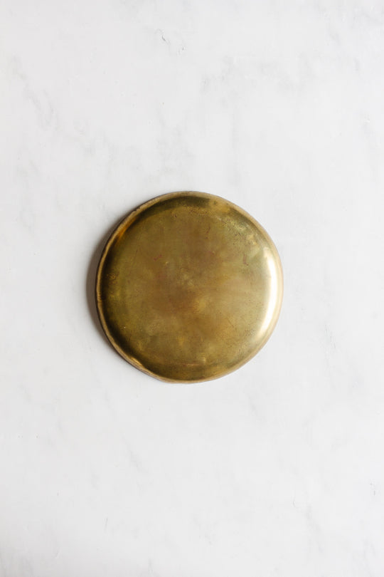 turn of the century French brass scale tray