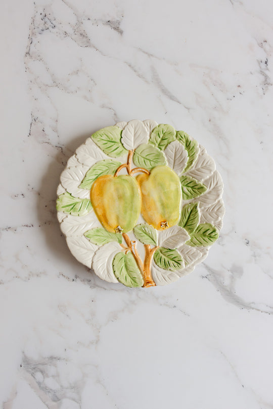 vintage Italian majolica “fruit du jour” plates