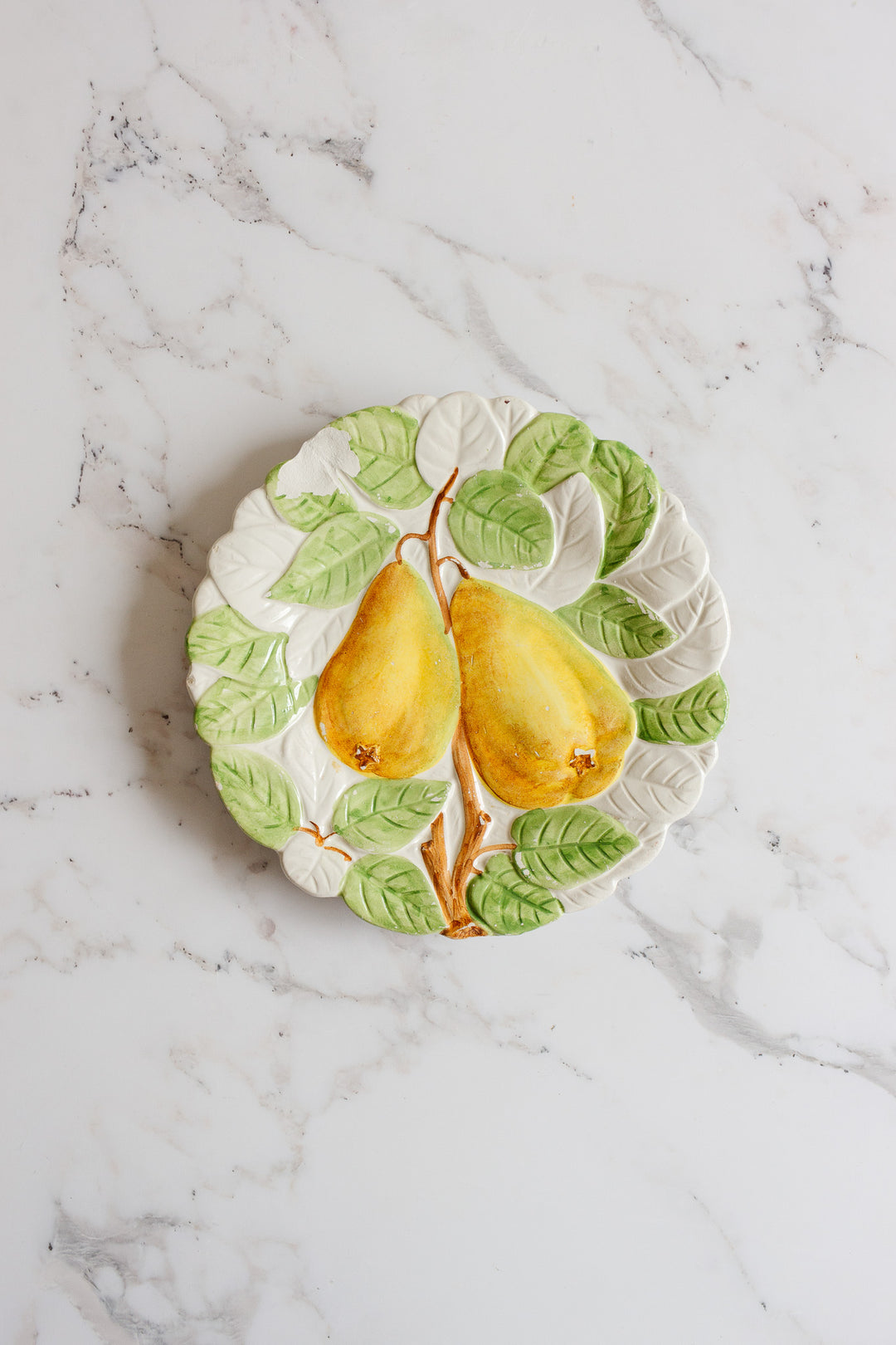 vintage Italian majolica “fruit du jour” plates