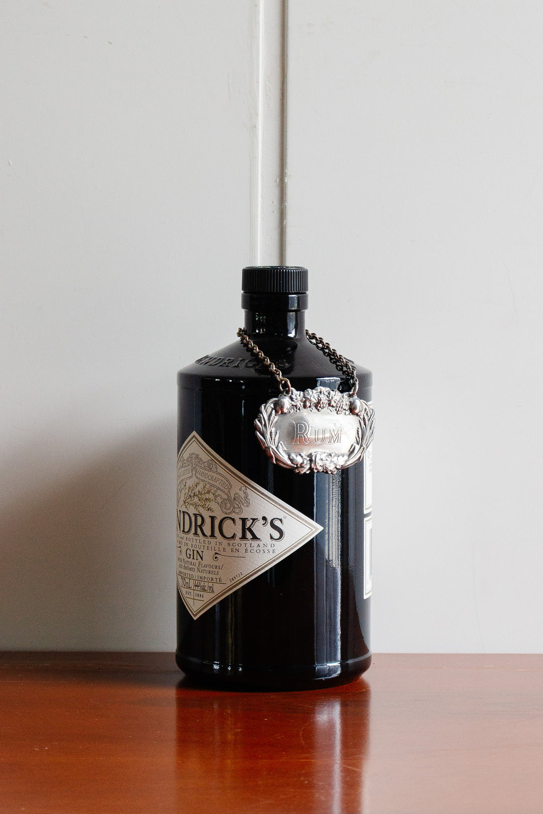 vintage English liquor decanter tags