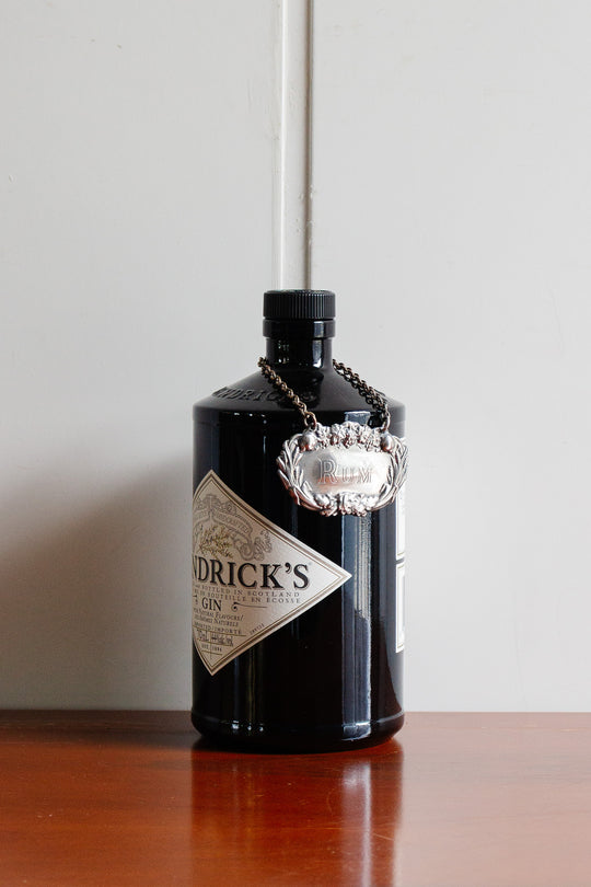 vintage English liquor decanter tags