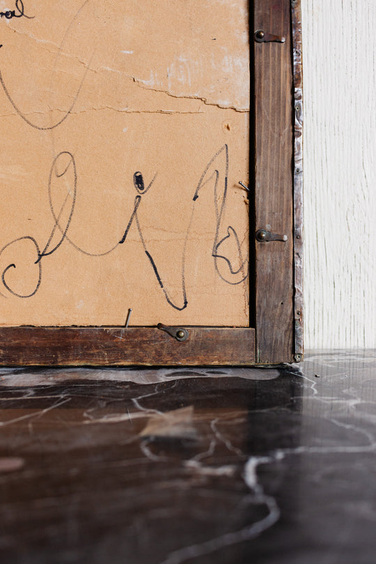 antique french metalwork repousse mirror