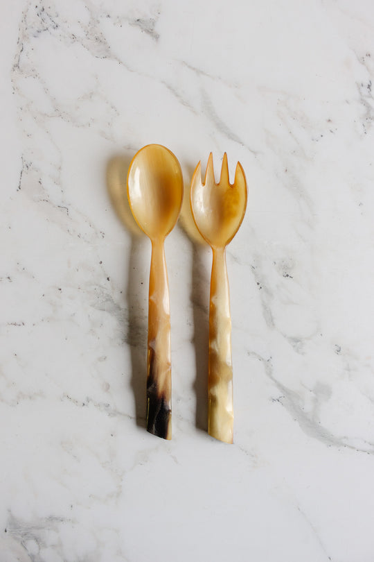 vintage french horn salad servers