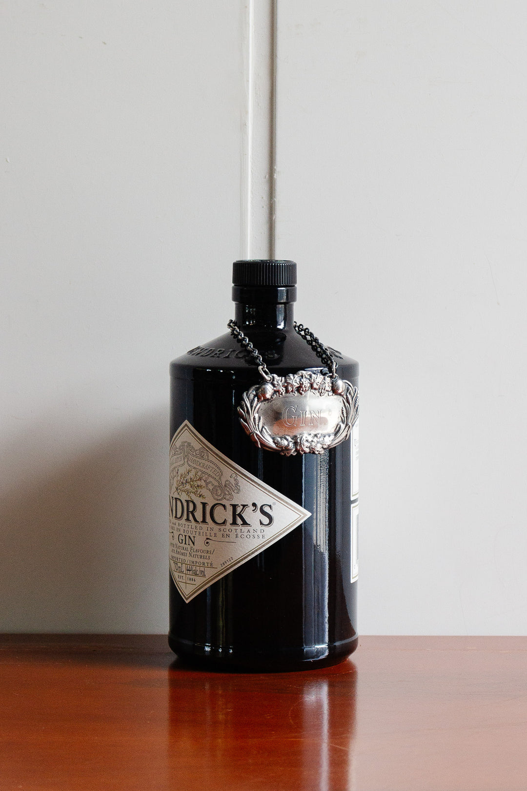 vintage English liquor decanter tags