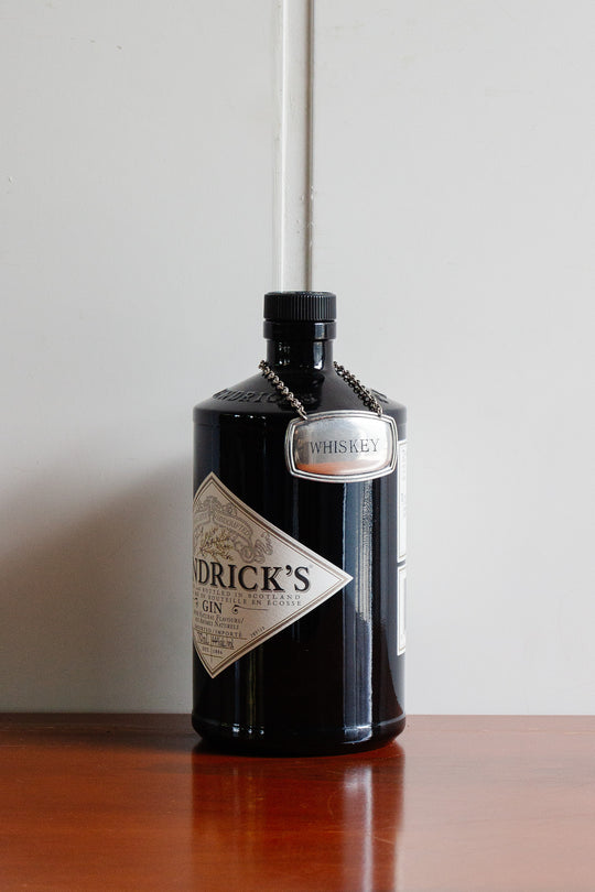 vintage English liquor decanter tags