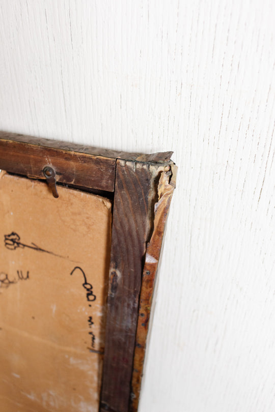 antique french metalwork repousse mirror