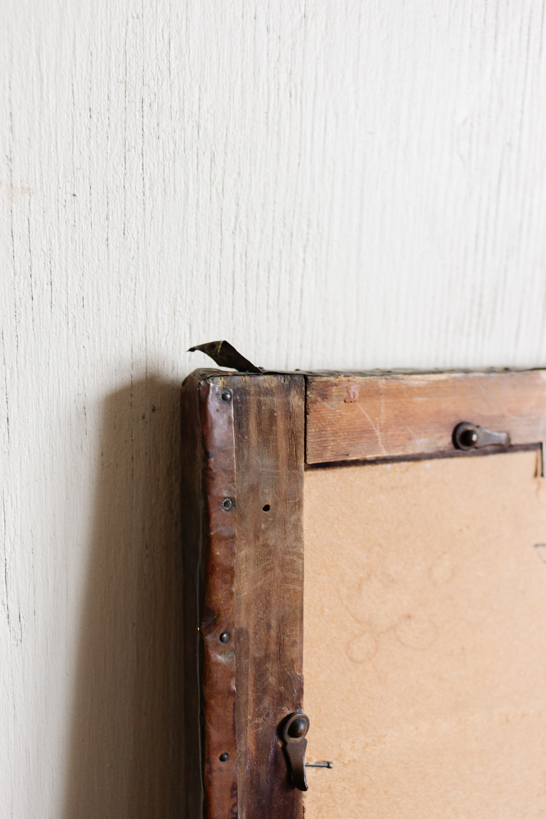 antique french metalwork repousse mirror