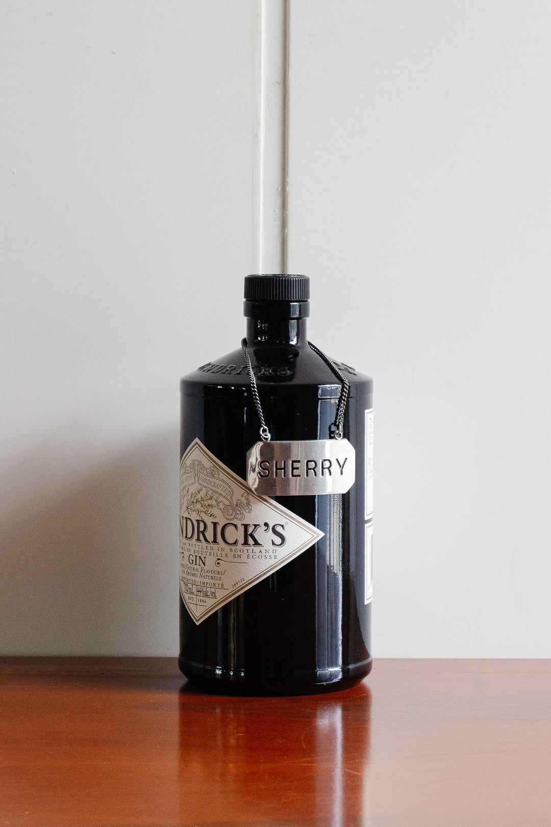 vintage English liquor decanter tags