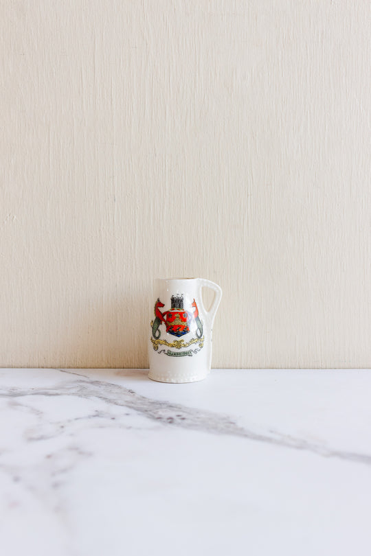 vintage European miniature souvenir porcelain vessels
