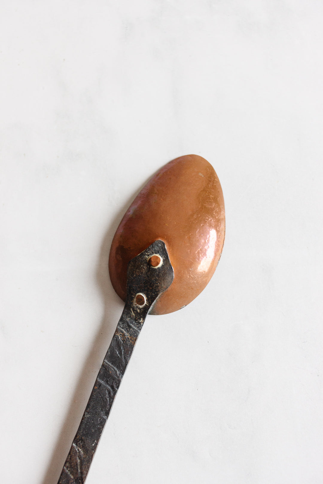 antique french hand forged copper utensils, set of 3