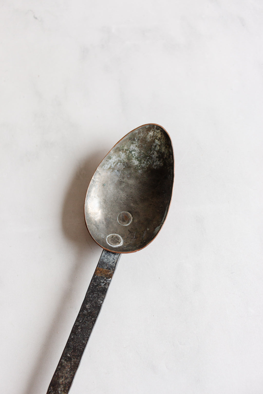 antique french hand forged copper utensils, set of 3