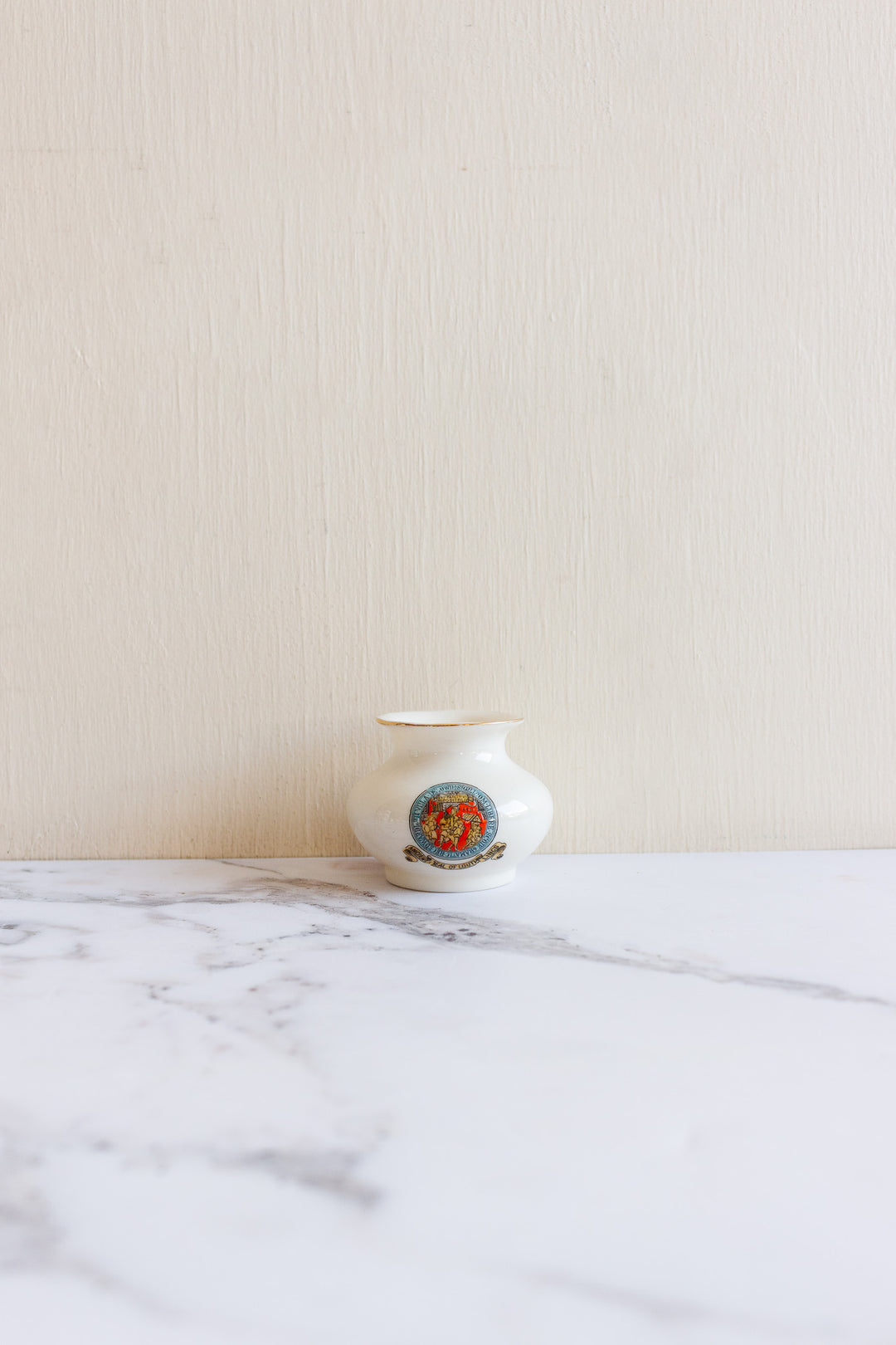 vintage European miniature souvenir porcelain vessels