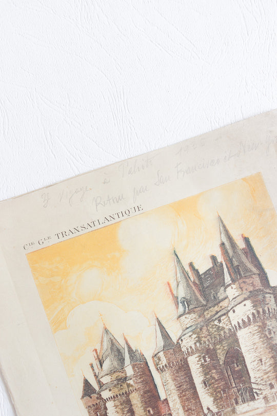 1930s french line menus, set of 4