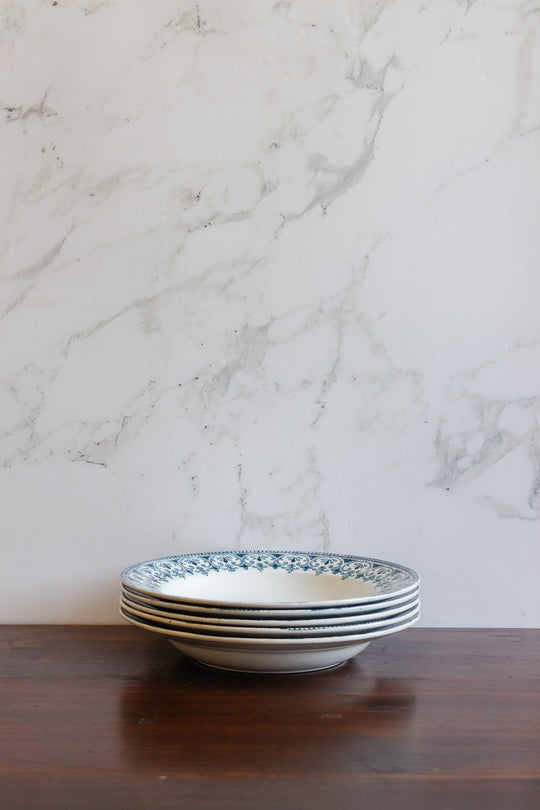 faiencerie de badonviller "oriental" bowls, set of 5