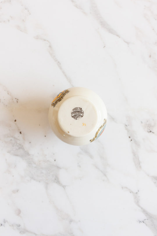 vintage European miniature souvenir porcelain vessels