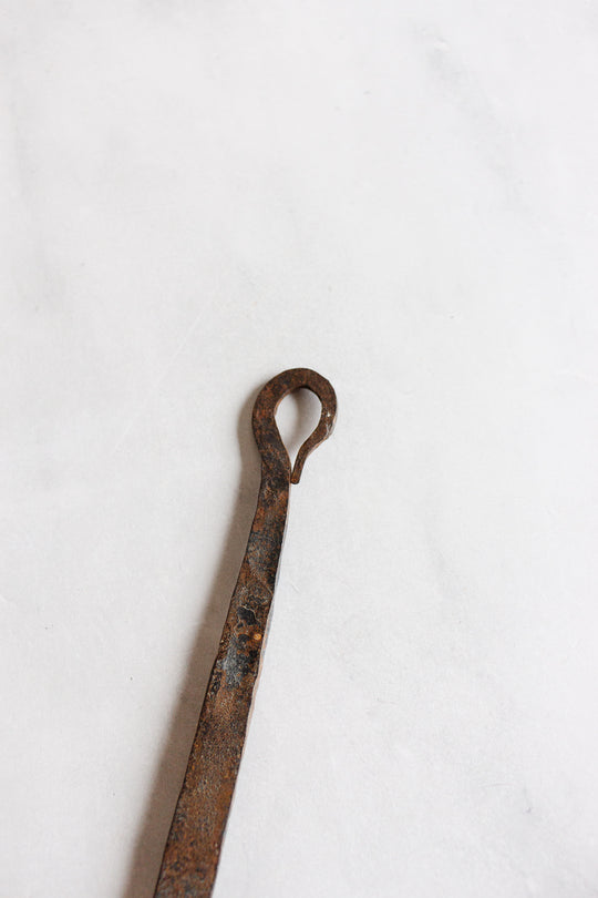 antique french hand forged copper utensils, set of 3