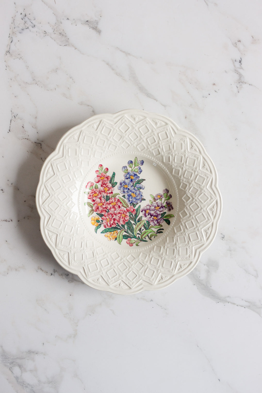 vintage wedgwood barlaston "dianthus" soup bowls, set of 8