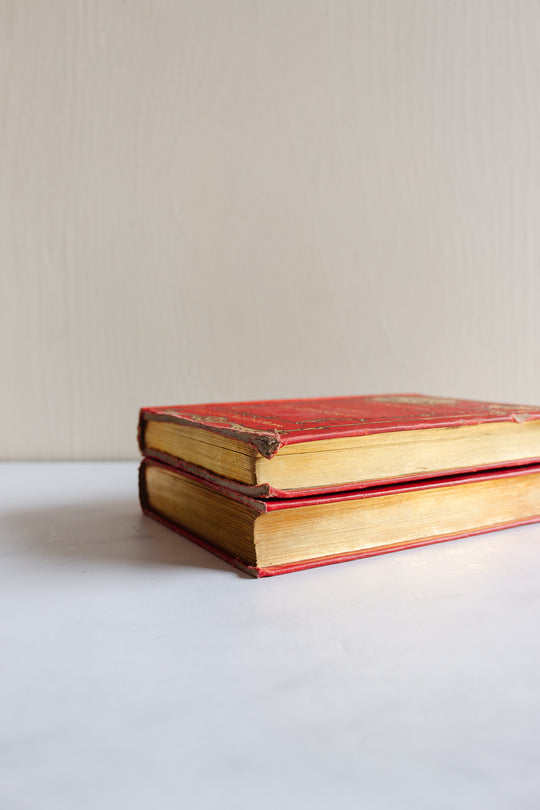 antique French hardcover books, “Bibliothèque du Petit Français”