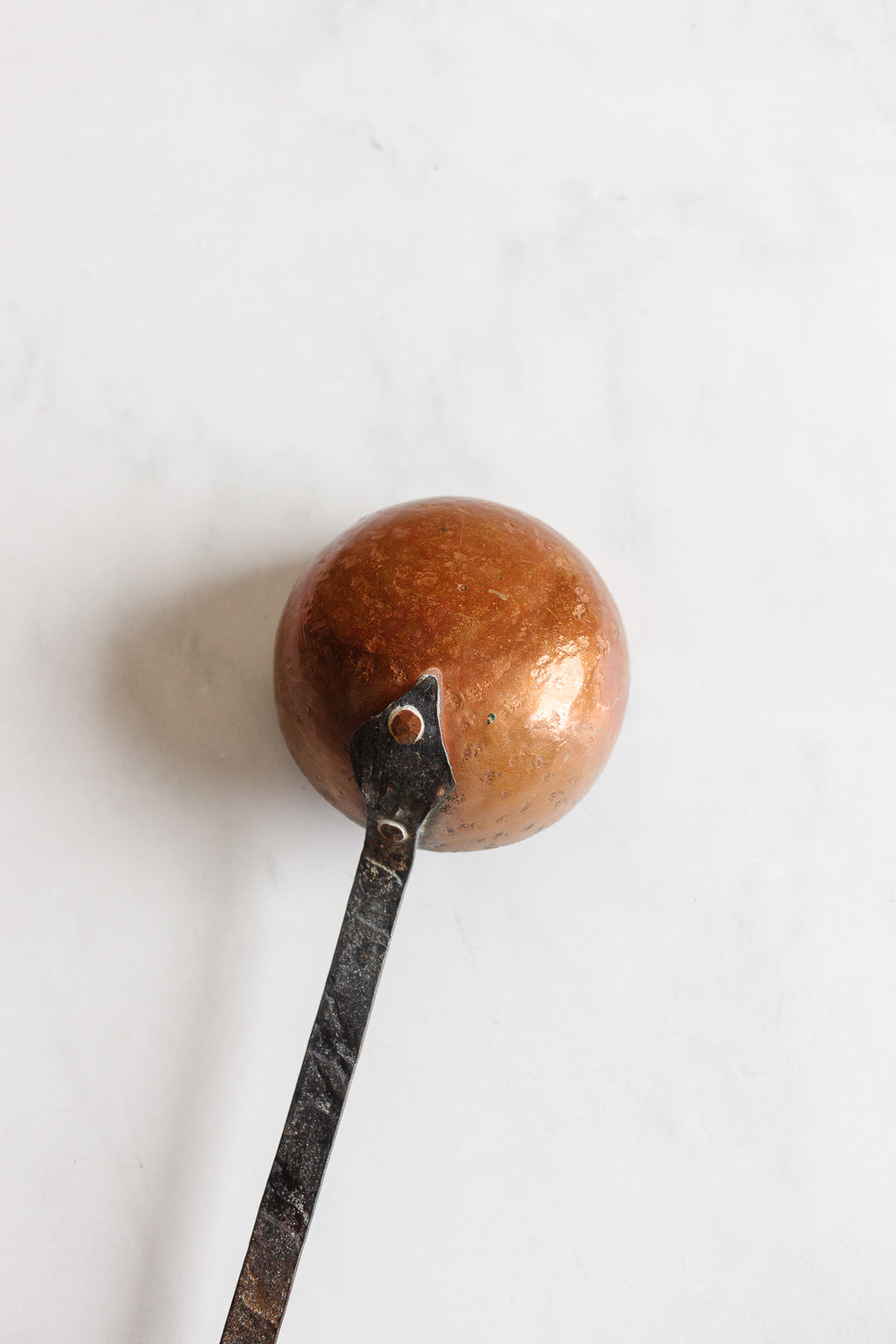 antique french hand forged copper utensils, set of 3