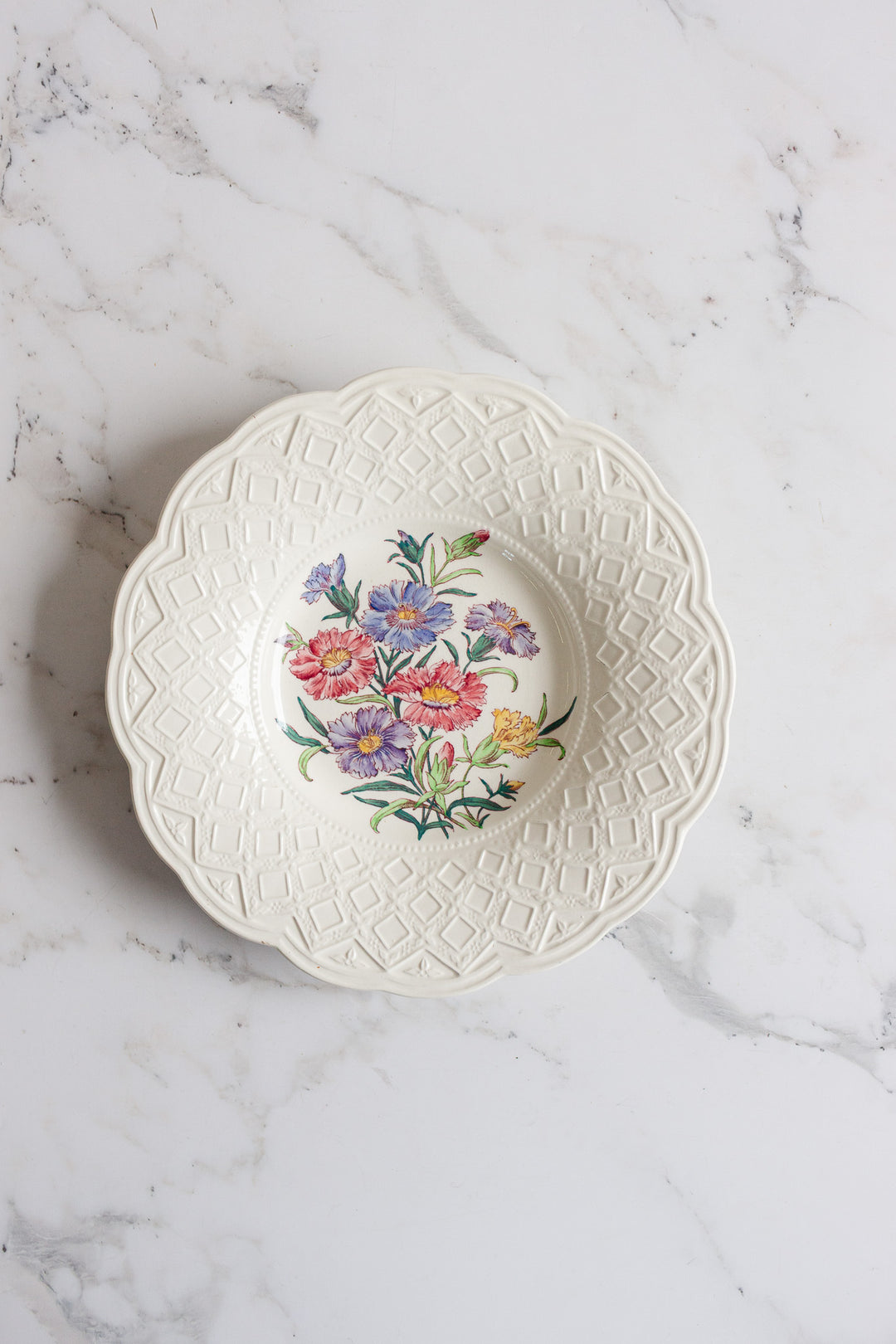 vintage wedgwood barlaston "dianthus" soup bowls, set of 8