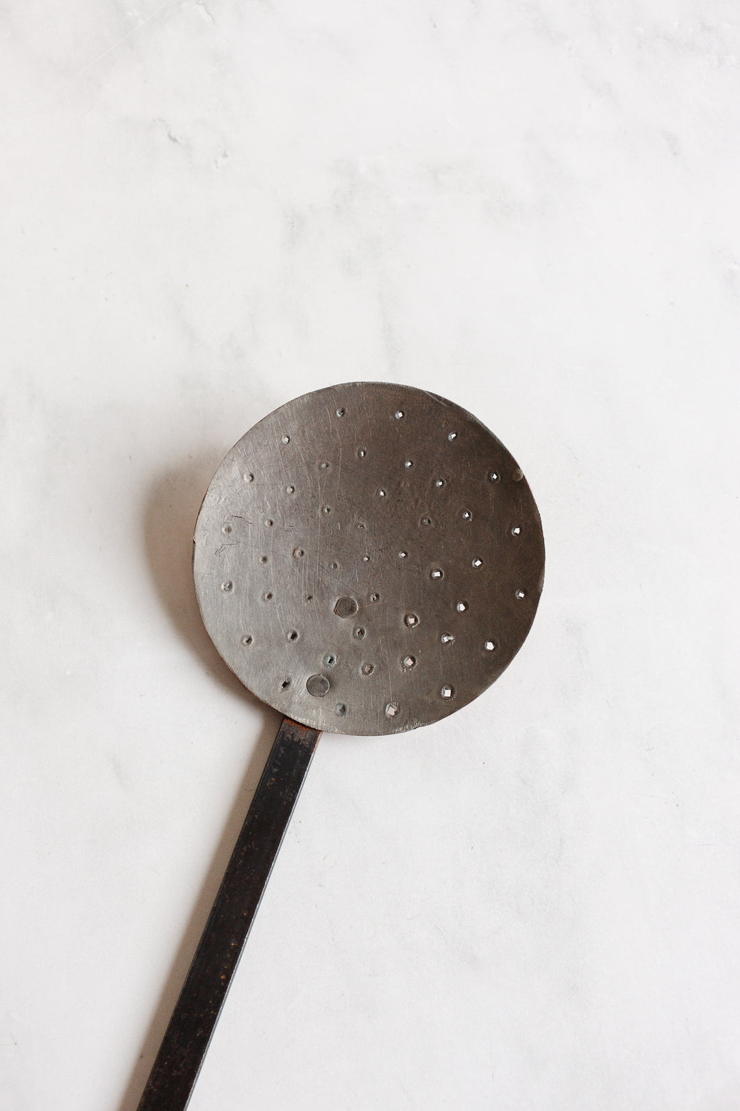 antique French hand forged copper utensils, set of 2